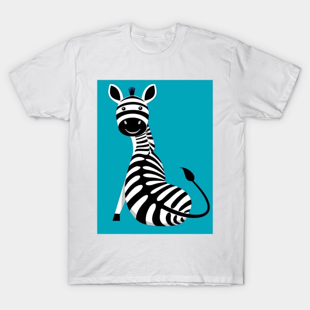 SITTING ZEBRA #4 T-Shirt by JeanGregoryEvans1